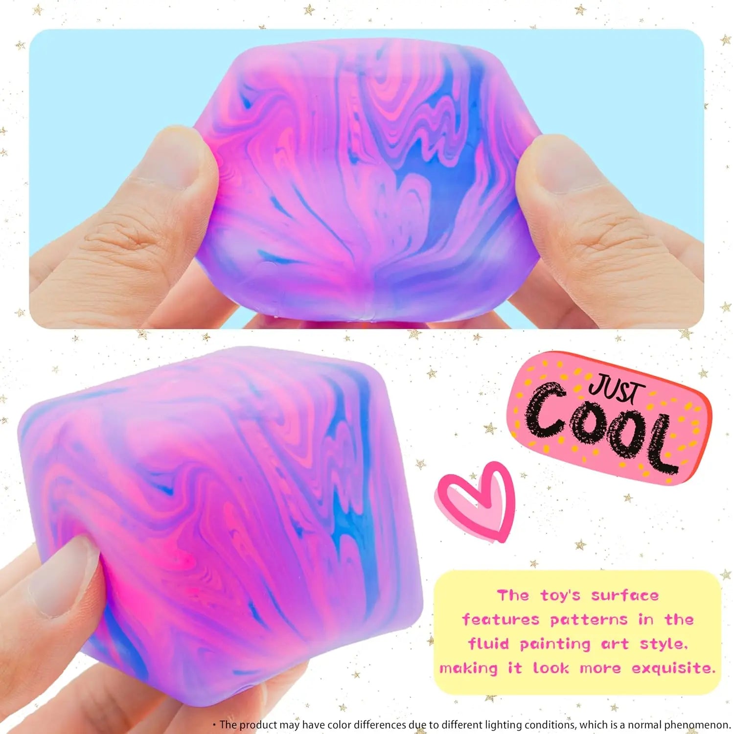 5.5cm Cube Squishy Toy-multiple colors