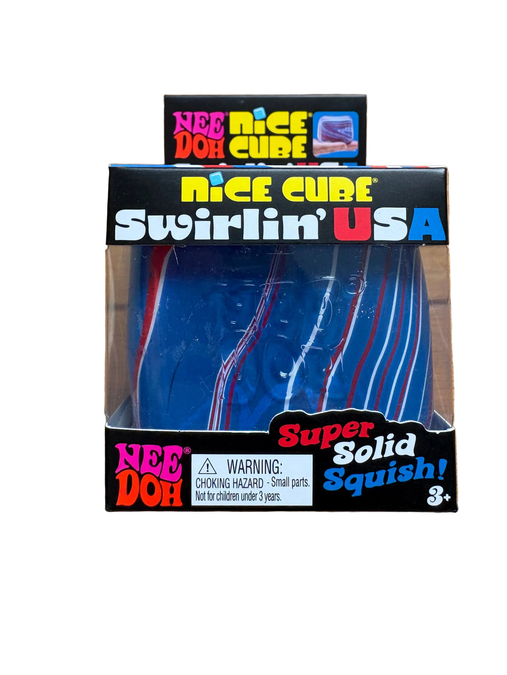 New NEEDOH Nice Cube Swirlin’ USA Red, White and Blue Swirl Nice Cube