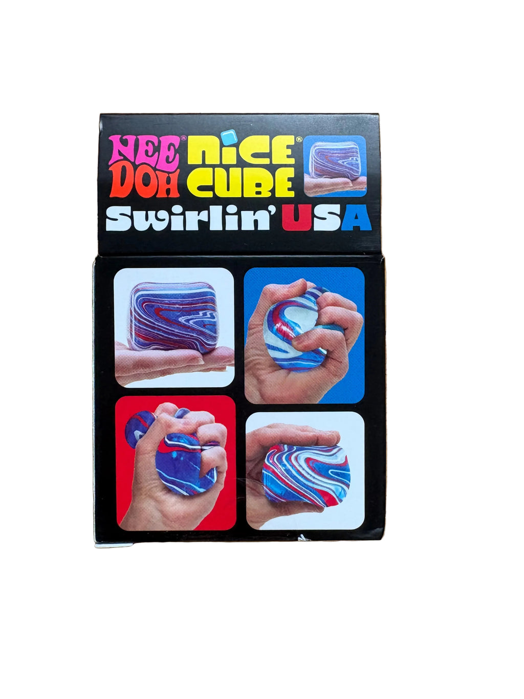 New NEEDOH Nice Cube Swirlin’ USA Red, White and Blue Swirl Nice Cube
