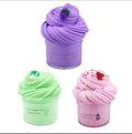 70ml Crystal Mud Scented Slime, Colorful DIY Stress Relief Toy, Fruit Flavored (Watermelon, Lemon, Cherry, Coconut) Slime Clay
