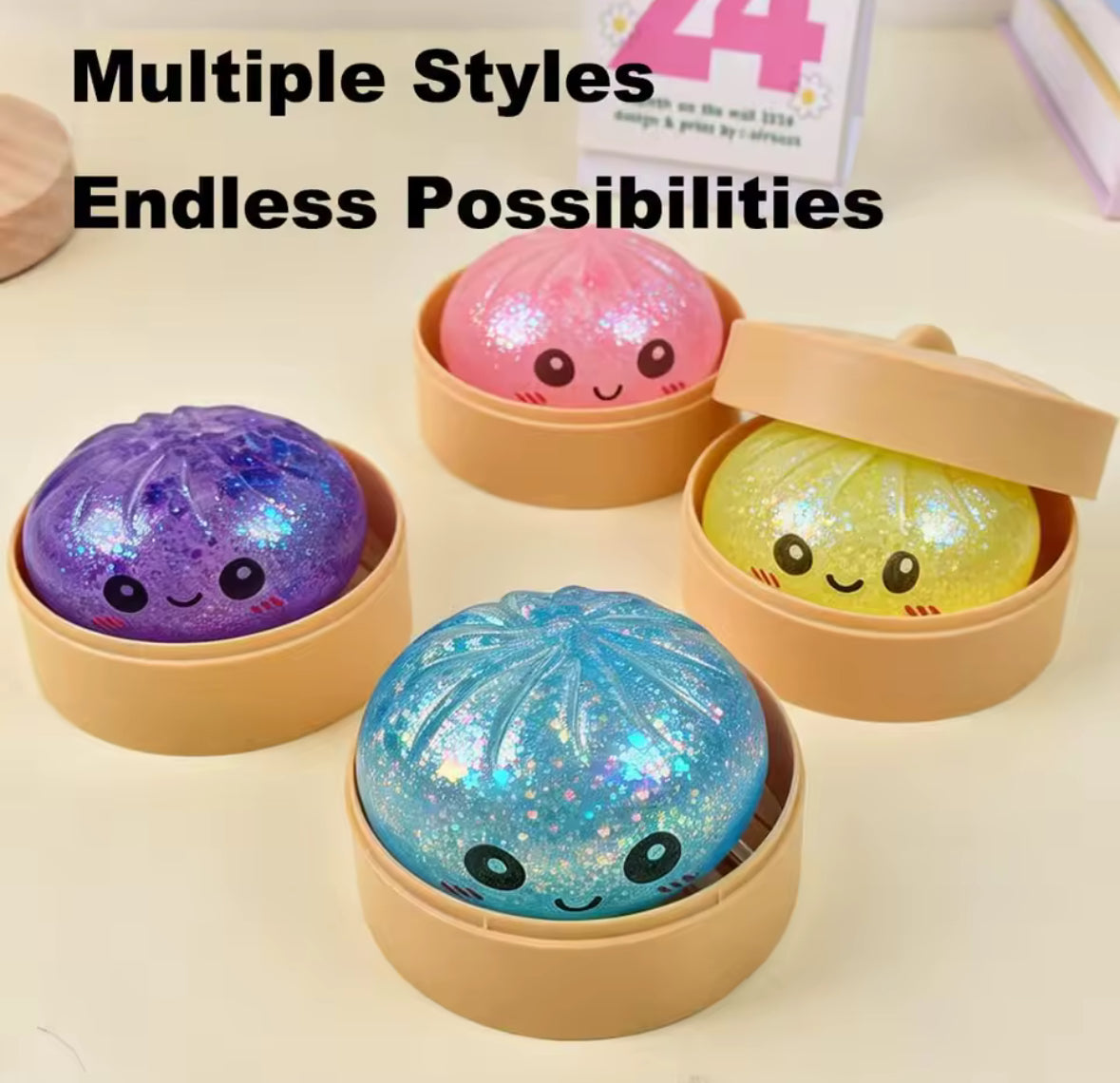 Viral Squishy Glitter Dumpling