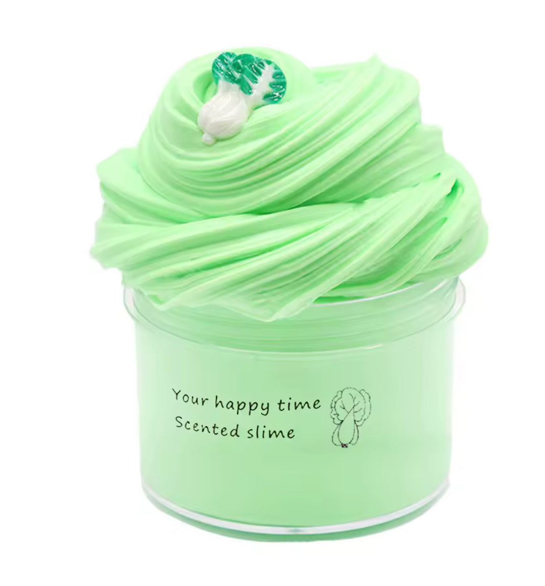 70ml Crystal Mud Scented Slime, Colorful DIY Stress Relief Toy, Fruit Flavored (Watermelon, Lemon, Cherry, Coconut) Slime Clay