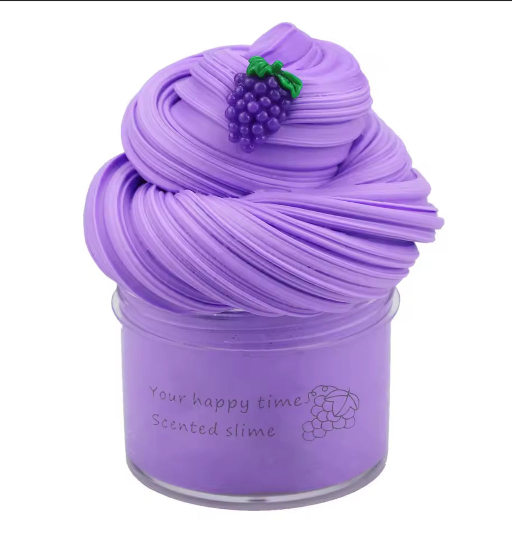 70ml Crystal Mud Scented Slime, Colorful DIY Stress Relief Toy, Fruit Flavored (Watermelon, Lemon, Cherry, Coconut) Slime Clay