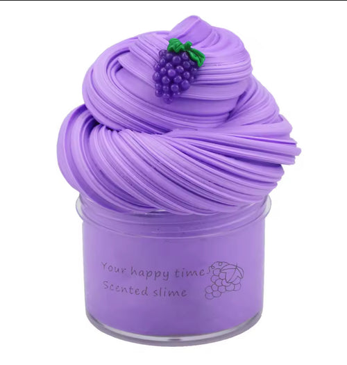 70ml Crystal Mud Scented Slime, Colorful DIY Stress Relief Toy, Fruit Flavored (Watermelon, Lemon, Cherry, Coconut) Slime Clay