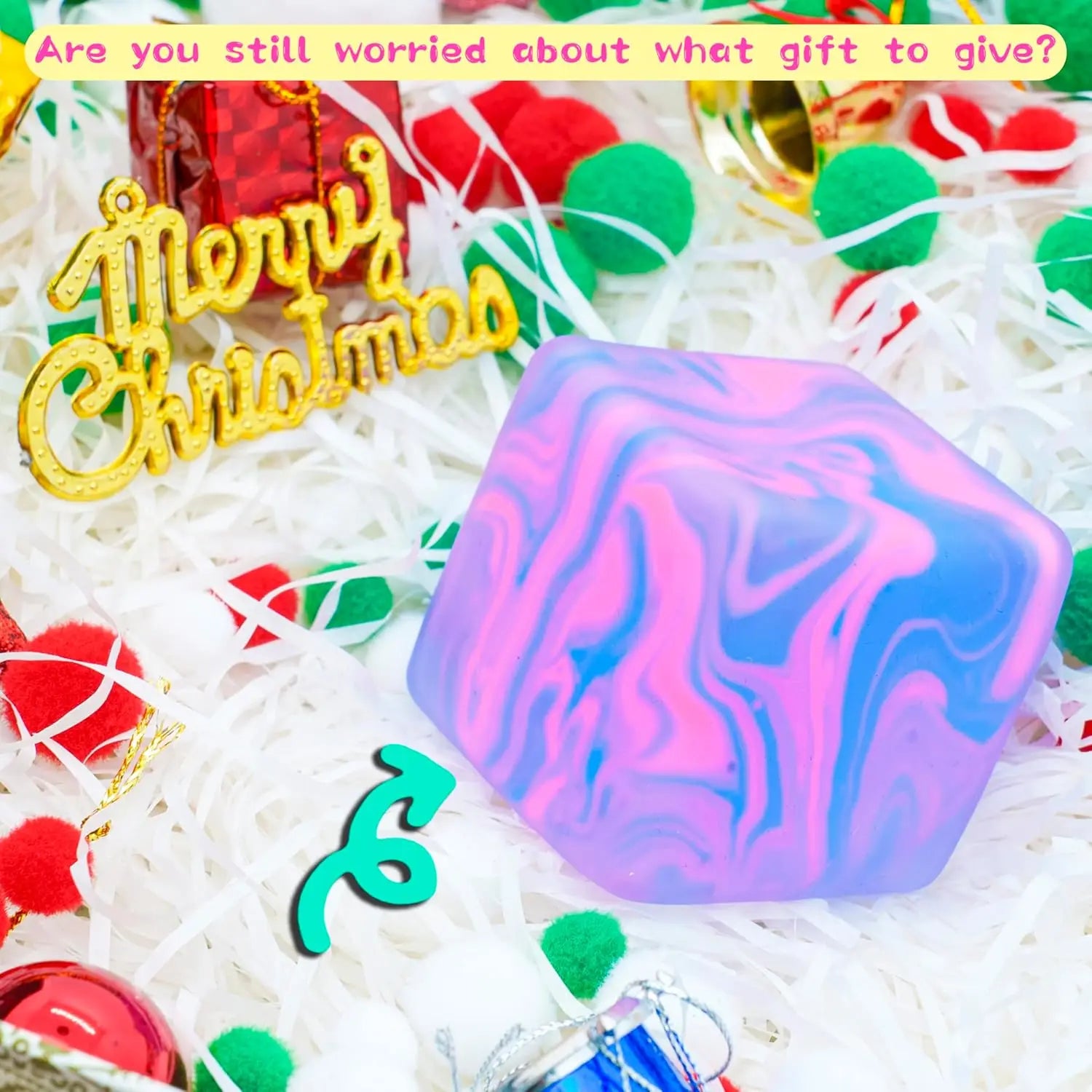5.5cm Cube Squishy Toy-multiple colors
