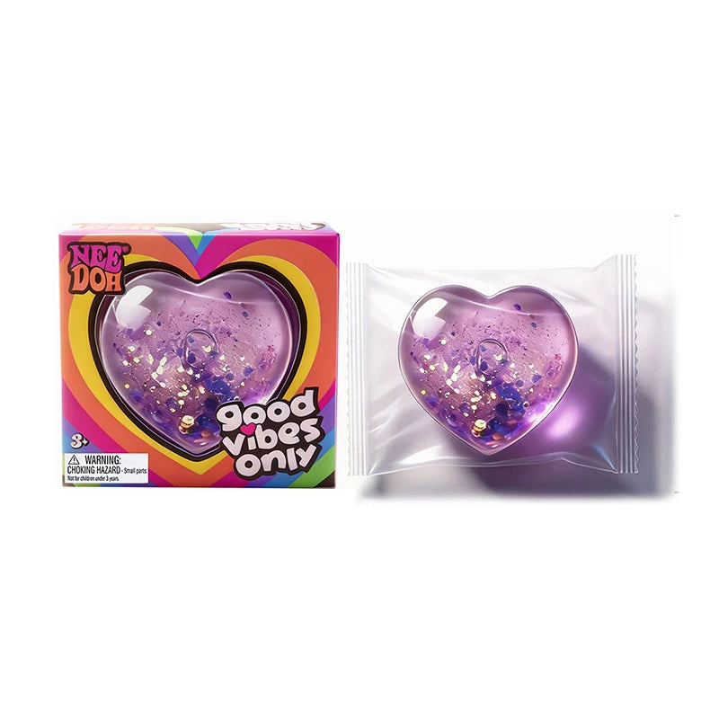 Good Vibes Only Heart-Shaped Squishy for Stress Relief