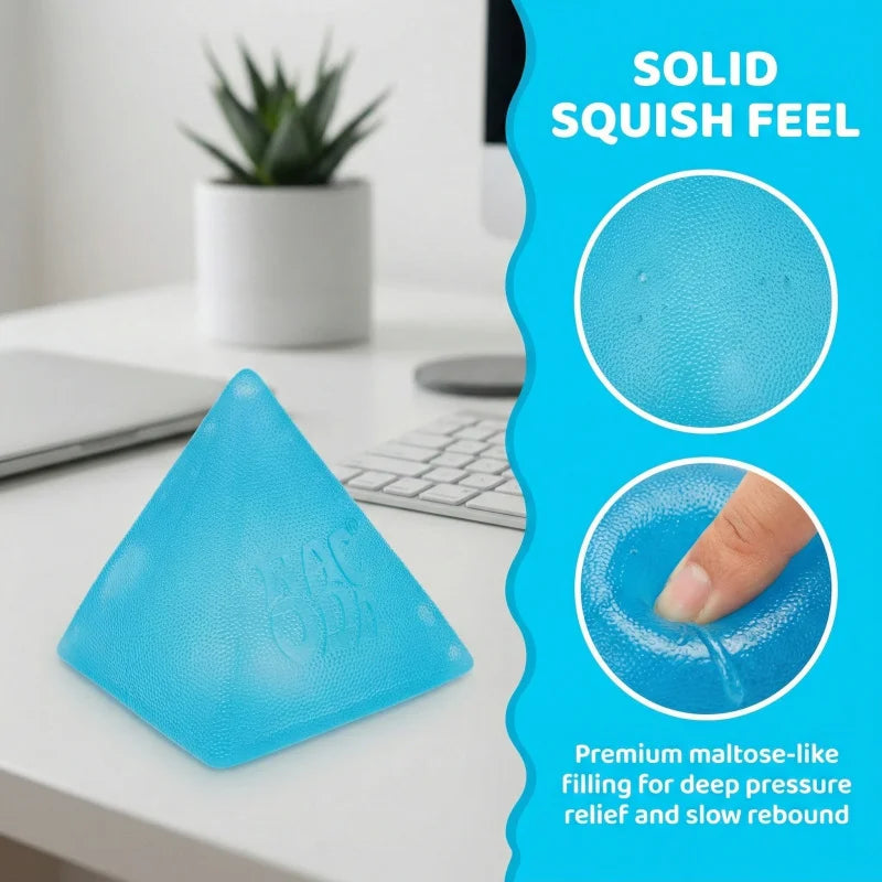Pyramid Squishy Toy, Maltose Squeeze Ball Stress Relief, Super Soft Solid Fidget Toy, Sensory Decompression