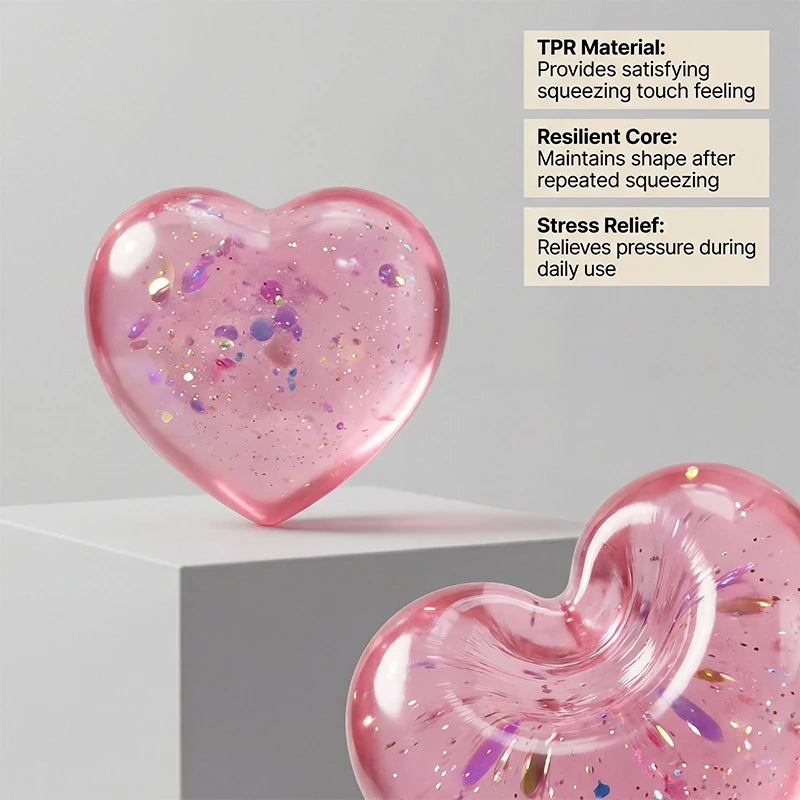Good Vibes Only Heart-Shaped Squishy for Stress Relief